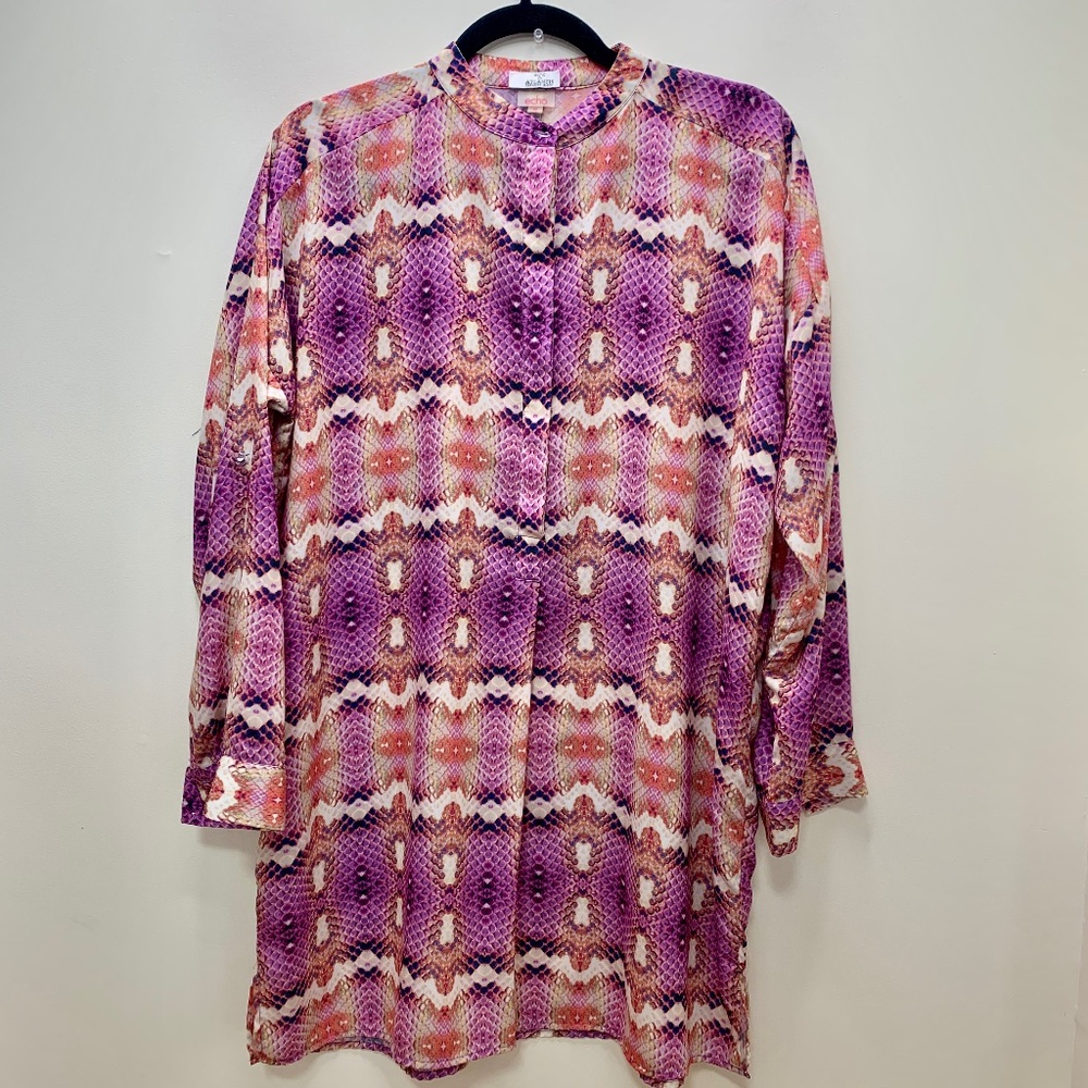 Echo Snakeskin Print Swim Coverup Tunic